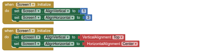 Old alignment blocks versus new alignment blocks.